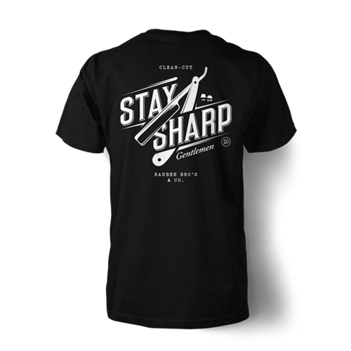 Stay Sharp Black T Shirt