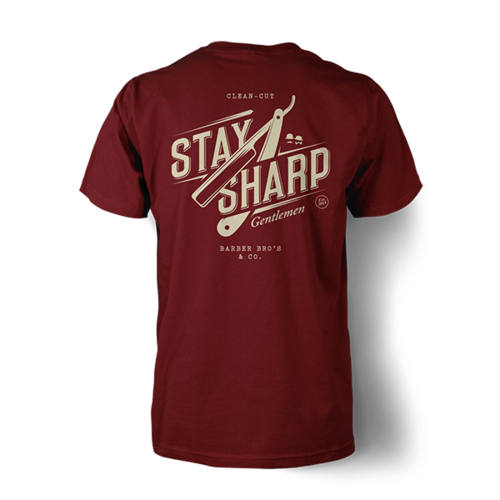 Stay Sharp Burgundy T Shirt